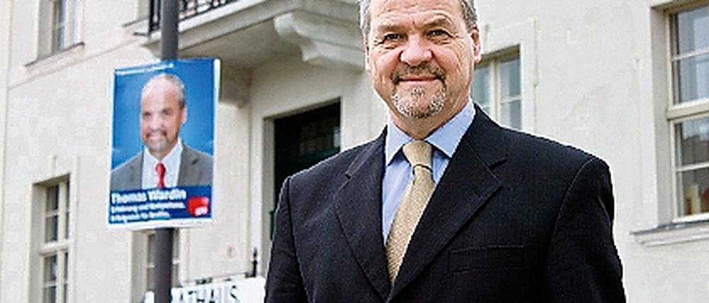 Bürgermeister der ersten Stunde: Thomas Wardin (SPD) ist seit der Wende im Amt und wirbt mit seiner Erfahrung für die Wiederwahl am 7. März.