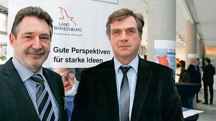 Zum Gespräch im fx-Center: Jann Jakobs (l.) und Ralf Christoffers.