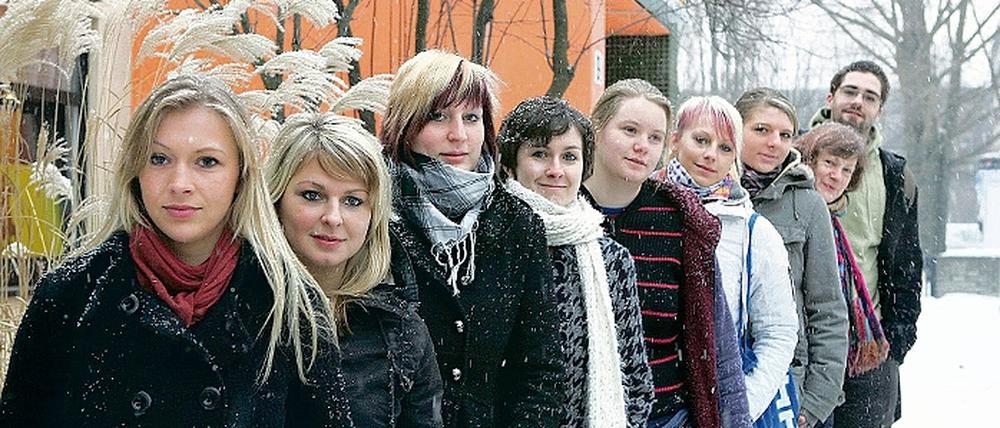 Recherche vor Ort. Das studentische Projektteam der Fachhochschule begab sich in dieser Woche ins Potsdamer Wohngebiet Schlaatz.