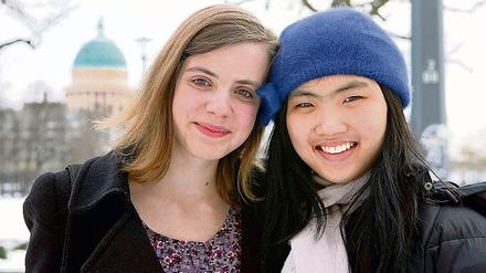 Austauschschüler: Marie Weinhold und Hanna Liu.