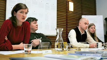 Der Inwole-Verein wehrt sich. Jenny Borak, Holger Zschoge, Christian Theuerl und Katja Altenburg (v.l.n.r.) am Freitag.