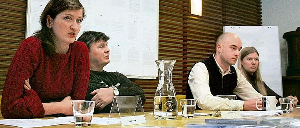 Der Inwole-Verein wehrt sich. Jenny Borak, Holger Zschoge, Christian Theuerl und Katja Altenburg (v.l.n.r.) am Freitag.