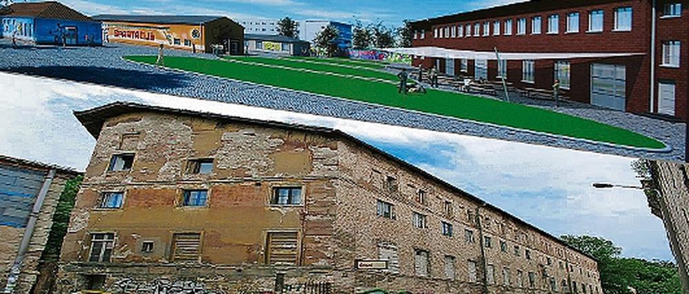 Zwei der Soziokultur-Häuser, die 2009 im Mittelpunkt standen. Während das Archiv (u.) dank einer 200 000 Euro-Unterstützung für Instandsetzungs- und Brandschutzarbeiten vorerst gesichert ist, ist das Freiland-Projekt mehr denn je in der Schwebe.