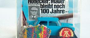 Mauerset. Wer die Teilung nicht erlebt hat, kann zumindest die Erinnerung daran als Souvenir kaufen.