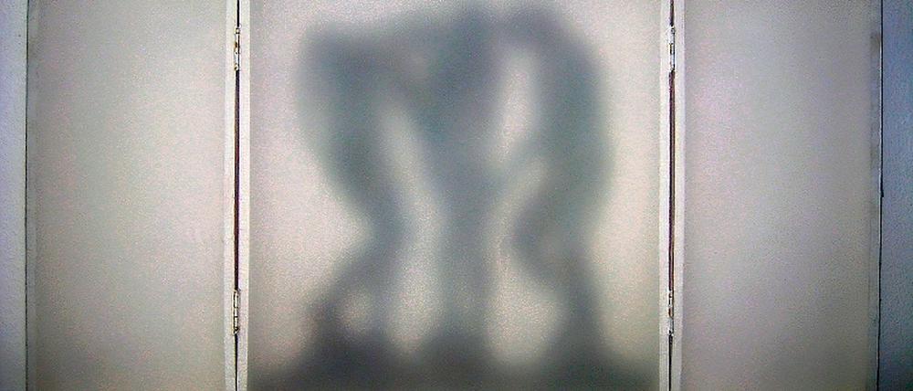 Schattenspiele. Stefan Pietrygas 3 Schatten (nach Rodin), Holz und Pergament, geweißt und bronziert.