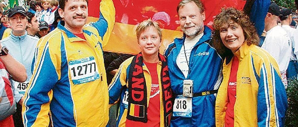 In New York: Rainer Palm, Ulrike Stiller, Wolfgang Kettmann und Kathrin Palm (v.l.) vom Laufclub Potsdam-Nuthetal.