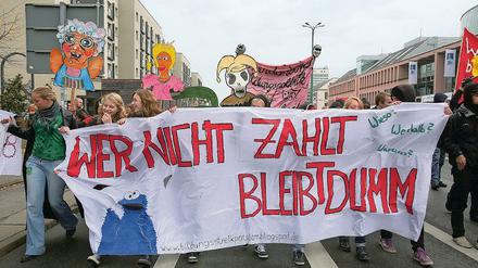 Protest. Bildungsdemo in Potsdam.