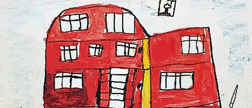 Die siebenjährige Frieda Busch malte ihre Kunstschule.