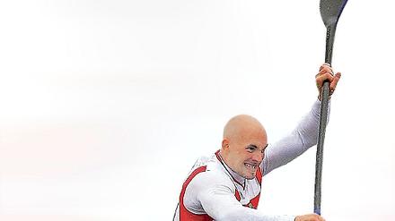 Kraftvoller Paddelzug. Ronald Rauhe vom KC Potsdam sieht seine Zukunft im Kajak auf der 200-Meter-Strecke.