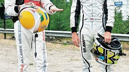 Die Briten kommen. Jenson Button (rechts) könnte in der kommenden Saison bei McLaren-Mercedes der Teamgefährte von Lewis Hamilton werden.