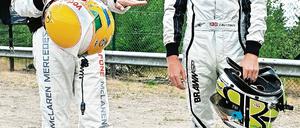 Die Briten kommen. Jenson Button (rechts) könnte in der kommenden Saison bei McLaren-Mercedes der Teamgefährte von Lewis Hamilton werden.
