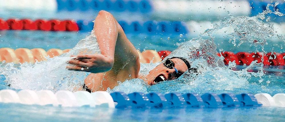 Istanbul im Blick. Jaana Ehmcke aus Potsdam schwamm in Moskau über 800 Meter Freistil bereits die Kurzbahn-EM-Normzeit.