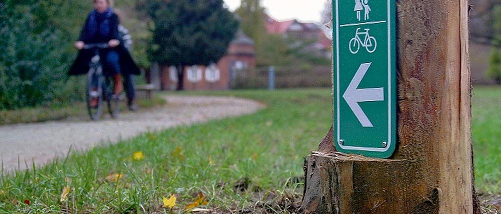 Radeln im Neuen Garten ist am Treffpunkt Freizeit jetzt erlaubt.