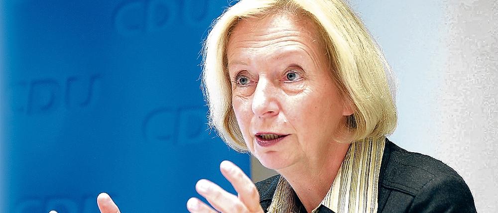 CDU-Landeschefin und Fraktionsvorsitzende Johanna Wanka.