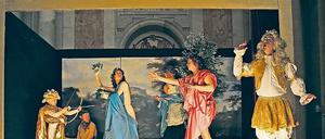 Apollo und Daphne als lebendes Bild, gemalt vom Verein Höfische Festspiele.
