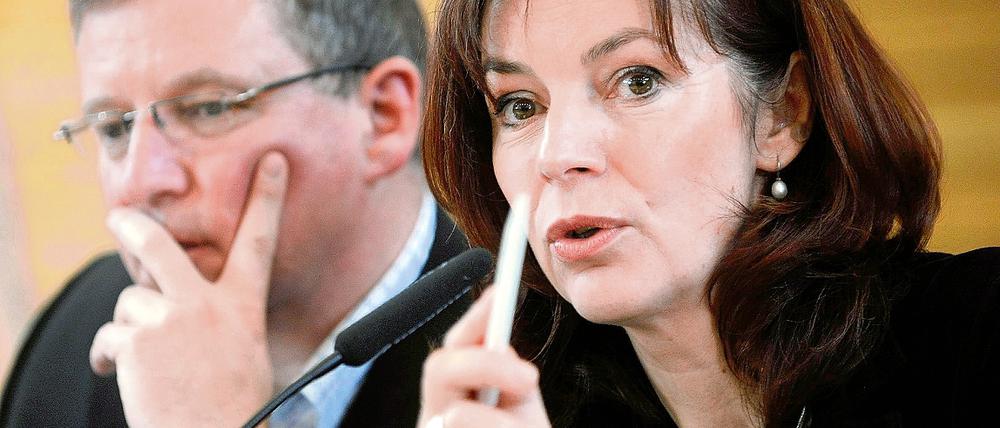 Landesparteichef Thomas Nord und die Fraktionschefin Kerstin Kaiser.