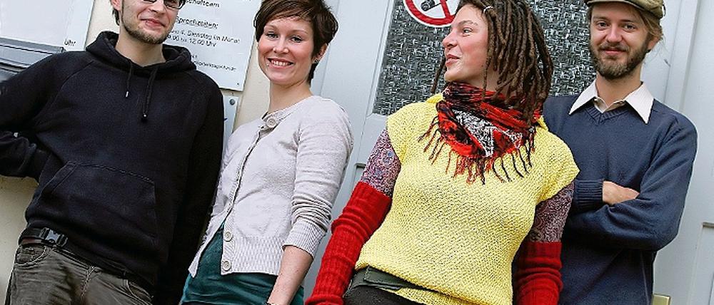 Neue Gesichter. Jens Gruschka (Kulturzentrum), Mandy Joachim (Öffentlichkeitsarbeit), AStA-Vorsitzende Katja Klebig und für Kultur Mario Waschk (v.l.n.r).