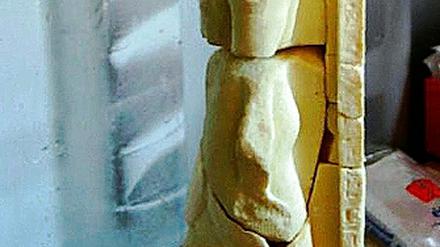 Konserviert. Die monumentale Statue wird für die Nachwelt erhalten.