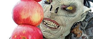 Wenig Apfel beim Apfelfest, dafür viele Ritter und Orks. Die Wesen aus der Unterwelt, die vielen Kindern Angst machten, sowie die Ritterturniere und mittelalterliches Spektakel standen im Vordergrund des 4. Apfelfestes am Wochenende im Volkspark.
