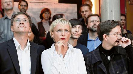 Keine zufriedenen Gesichter bei der SPD über die Wahlergebnisse. 