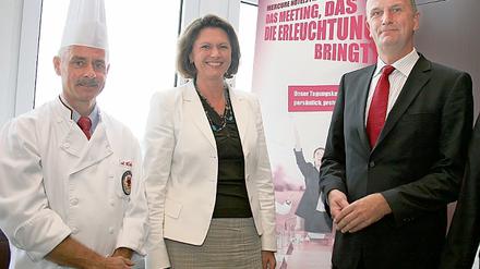 Kreierte ein besonderes Geschmackstage- Menü: Mercure-Küchenchef Michael Häberer und Ministerin Ilse Aigner.