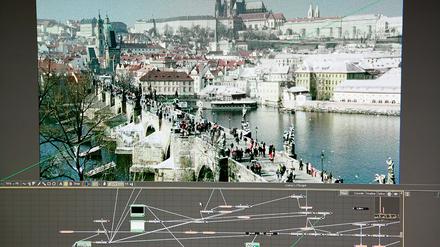 Schneefall in Filmen: Solche digitalen Effekte werden bei Exozet Effects im Studio Babelsberg kreiert.