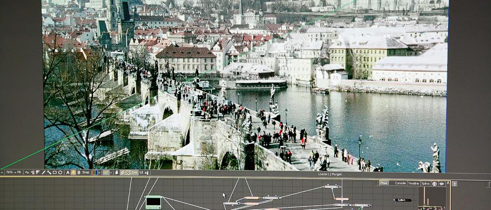 Schneefall in Filmen: Solche digitalen Effekte werden bei Exozet Effects im Studio Babelsberg kreiert.