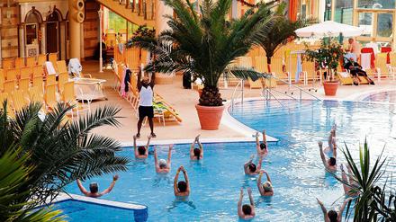 Vorbild  zumindest bei der Finanzierung: Die Kristalltherme in Ludwigsfelde.