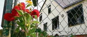 Unglücksort. Das ausgebrannte Einfamilienhaus in Premnitz.