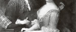 Im Duett mit der Ehefrau. Carl Heinrich Graun als bescheidener Lautenspieler mit seiner Gattin auf einem Gemälde von Hofmaler Antoine Pesne, um 1735.