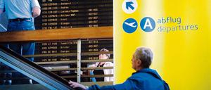 Momentaufnahme. Änderungen bei den Starts und Landungen auf den Berliner Flughäfen sind n och möglich.