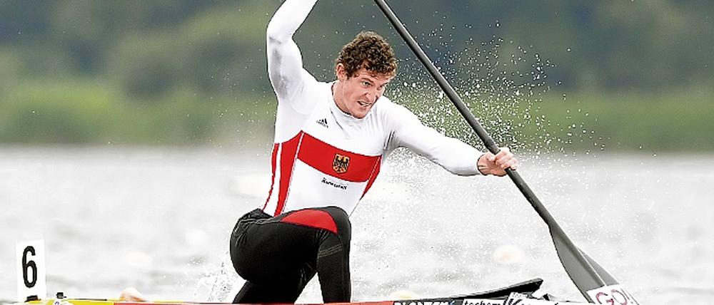 Kraftpaket im Weltmeisterschafts-Einsatz. Der 21-jährige Sebastian Brendel vom KC Potsdam will jetzt im kanadischen Dartmouth im Canadier zumindest zu einer Medaille paddeln.