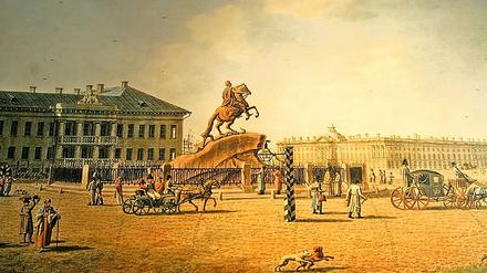 Petersburger Stadtansicht mit Ehernen Reiter.