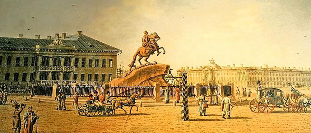 Petersburger Stadtansicht mit Ehernen Reiter.