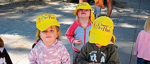 Gut behütet: Die Kinder der Fichtenwalder Kita Borstel.