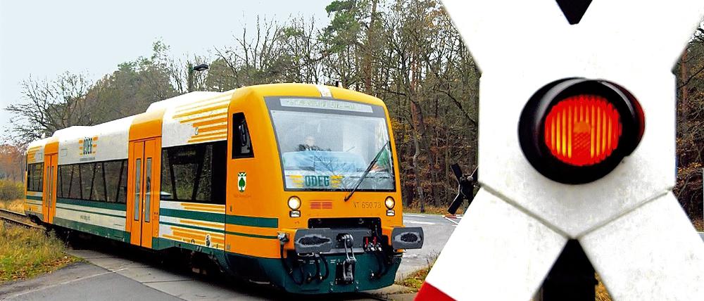 Außer Betrieb. Fahrzeuge dieses Typs musste die Ostdeutsche Eisenbahn am Montag stilllegen. Diese Bahnen für Regionalstrecken sind bundesweit bei Eisenbahngesellschaften im Einsatz.