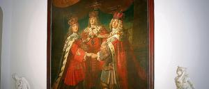 Ein Ölbild von Samuel Theodor Gericke erinnert im Schloss an das Treffen.