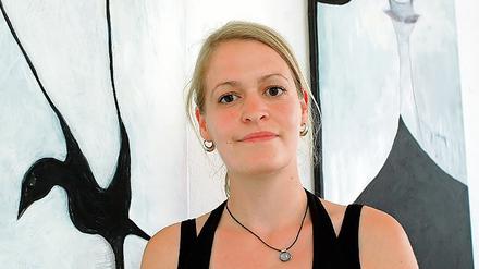 Jana Wilsky. Sie gewann vor drei Jahren den Waschhaus-Kunstwettbewerb und schwebt seitdem in ihrer Bilderwelt.