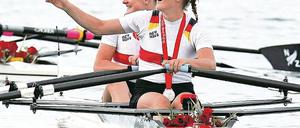 Im Doppelzweier. Christiane Huth (r.) und Annekatrin Thiele