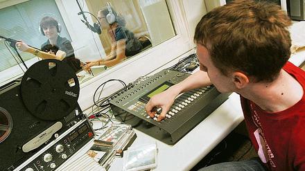 Kein Durchhänger. Andreas Vick (r.) vom Campusradio mit seinem Team.