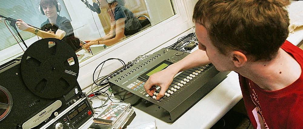 Kein Durchhänger. Andreas Vick (r.) vom Campusradio mit seinem Team.