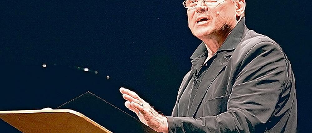 Da war er noch freundlich! Klaus Maria Brandauer im Nikolaisaal.