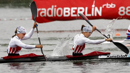 Schon im Finale. Fanny Fischer (r.) und Franziska Weber aus Potsdam.