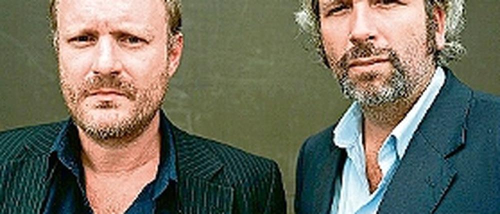 Die gucken nur böse! Christoph Grissemann (l.) und Dirk Stermann.