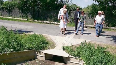 Für Teichmolche und Knoblauchfrösche ist dieser Tunnel gedacht.
