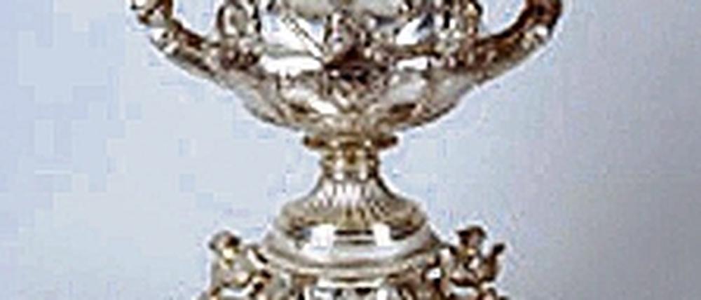 Eine Warvick-Vase aus dem Silbertafelaufsatz.