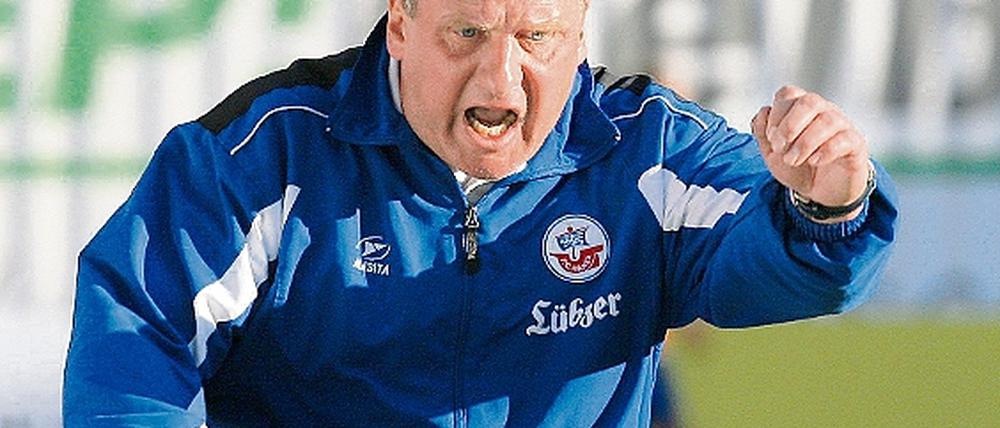 Enttäuscht. Trainer Zachhuber glaubt trotzdem noch an Hansas Klassenerhalt.