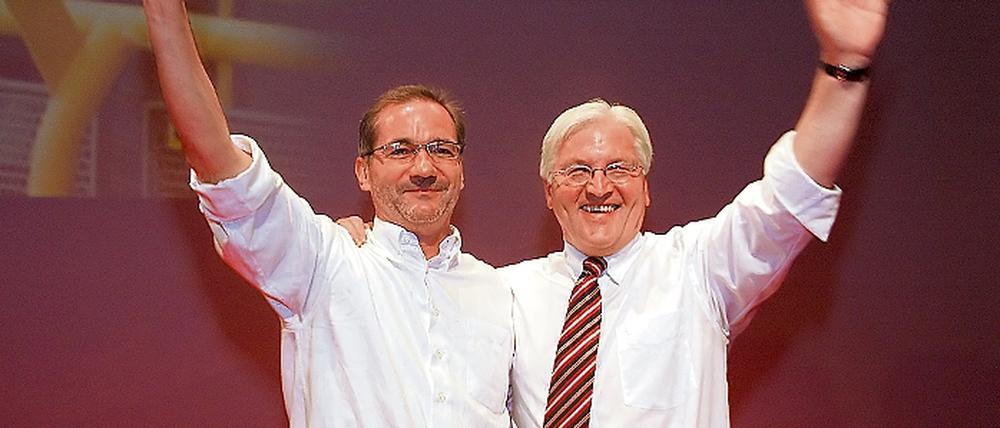 Ministerpräsident Matthias Platzeck und Franz-Walter Steinmeier.