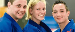 Drei für Deutschland. Mario Schendel, Claudia Ahrens und Robert Kopiske (v. l.) starten ab morgen mit dem Nationalteam bei den Judo-Europameisterschaften in der georgischen Hauptstadt Tiflis.