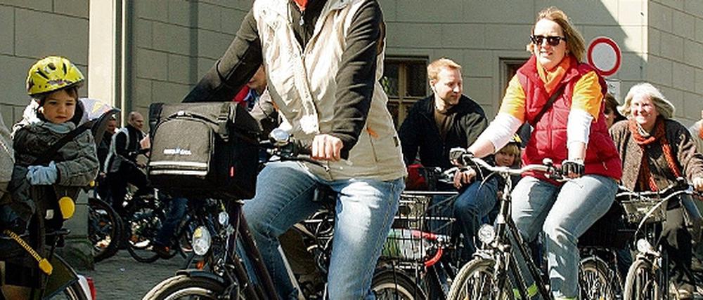 3,7 Kilometer täglich. Soviel fahren die Potsdamer im Durchschnitt. Die Teilnehmer der Stadtour gestern sogar 15.